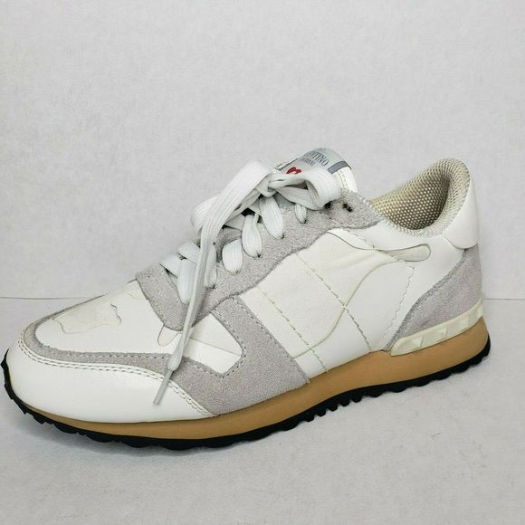 women's valentino studded trainers